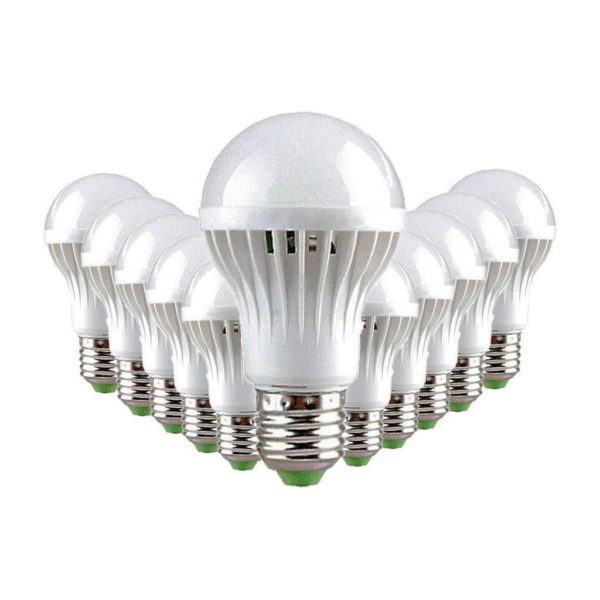 3W LED Light Bulb (Equiv 25W), E27 Screw, Cool White, Pack Of 12