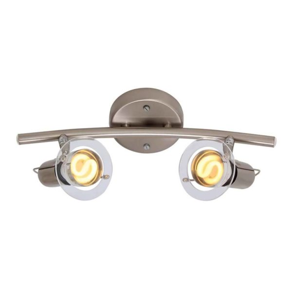 EUROLUX S22SC Mini Disc Spot Light Bow, 2 x E14, 40W, Satin Chrome
