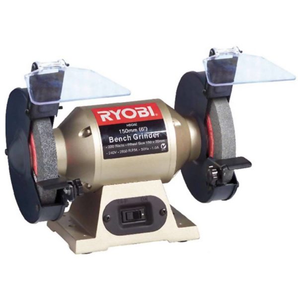 RYOBI Corded Bench Grinder, HBG-6E, 150mm, 1/3 HP, 200W