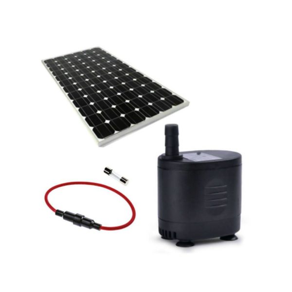 Solar Water Feature Pump With 30W Solar Panel & Fuse, 800L/Hr, 12V